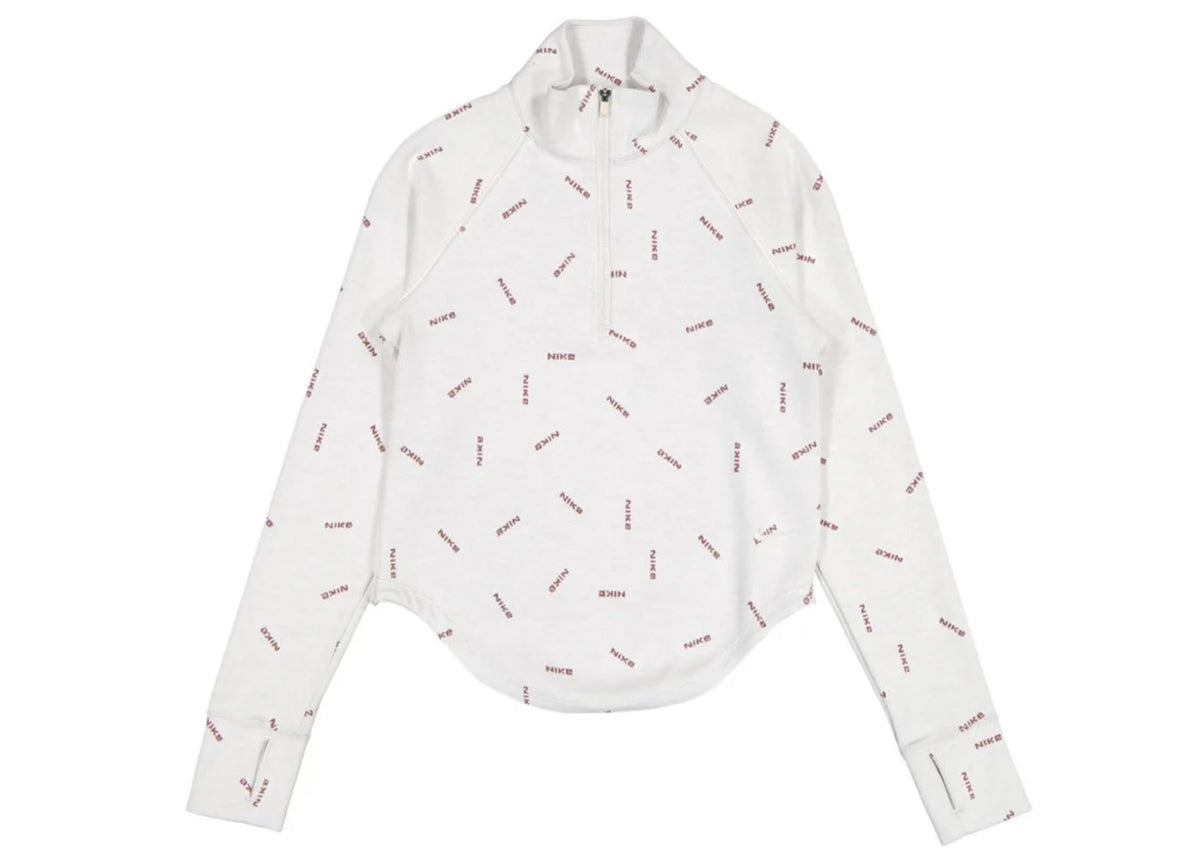 Nike Sportswear Collection Women's Slim 1/2-Zip Long-Sleeve Logo Top Light Orewood Brown/Red Sepia/Light Orewood Brown