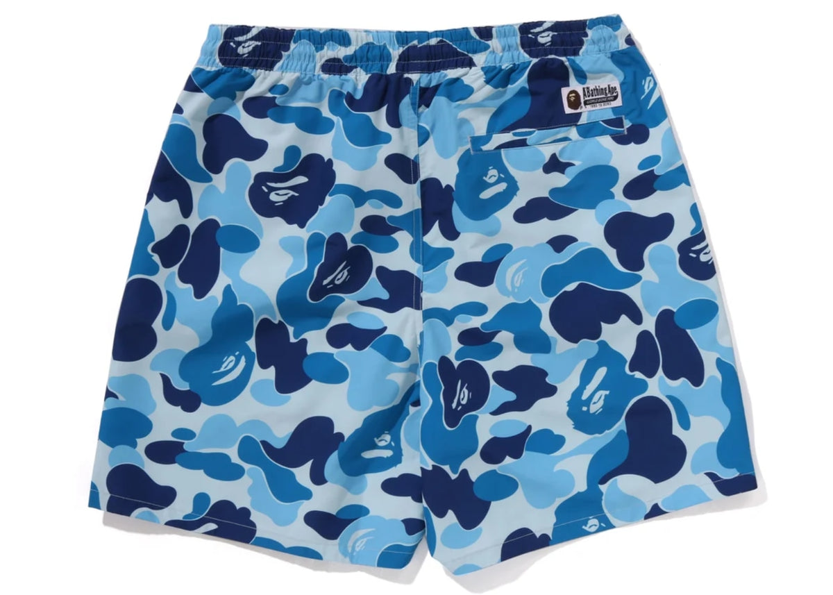 BAPE ABC Camo One Point Relaxed Fit Swim Shorts Blue