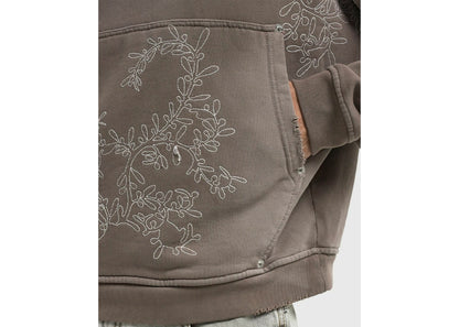 Rough. Olive Diffusion Hoodie Grey Brown