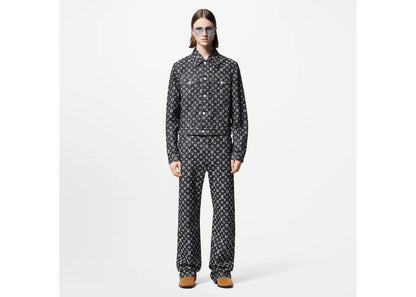 Louis Vuitton Monogram Jacquard Denim Skate Pants Black
