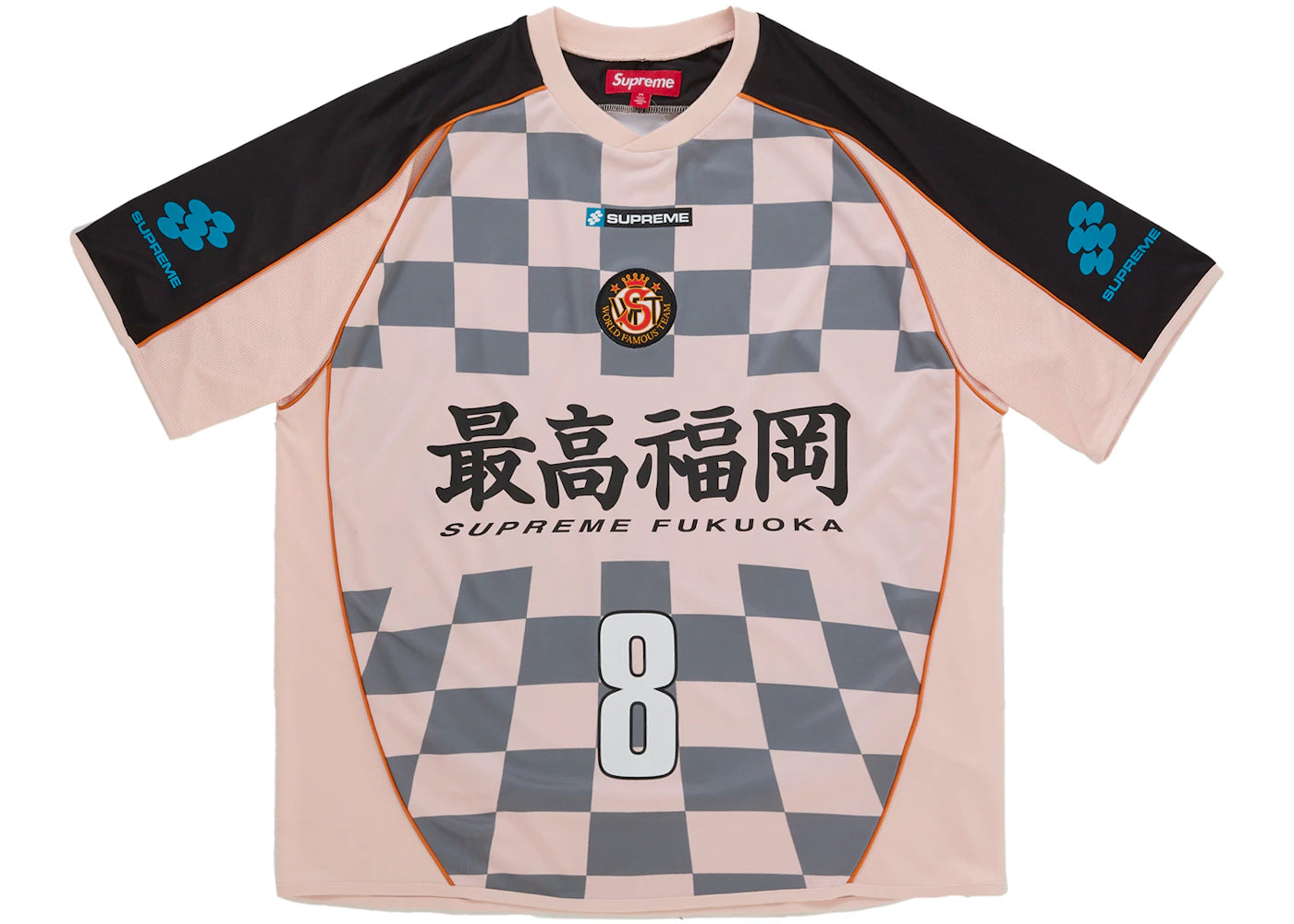 Supreme Checkerboard Soccer Jersey Pink