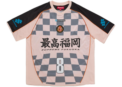 Supreme Checkerboard Soccer Jersey Pink