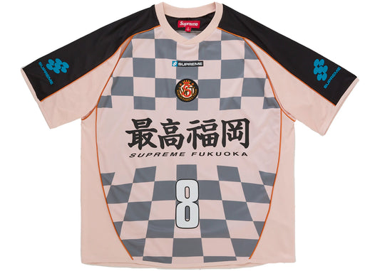 Supreme Checkerboard Soccer Jersey Pink