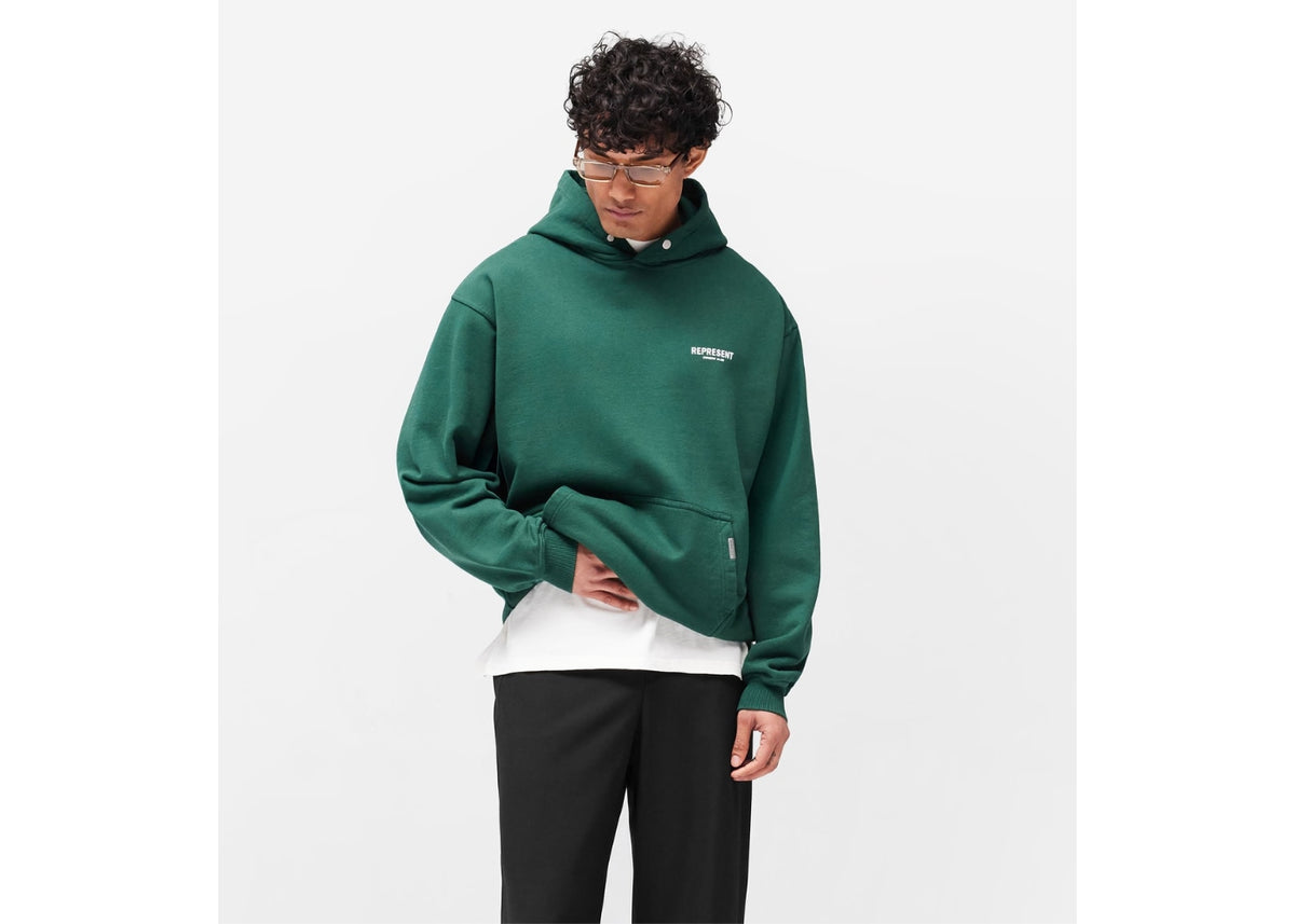 Represent Owner's Club Hoodie Racing Green/White