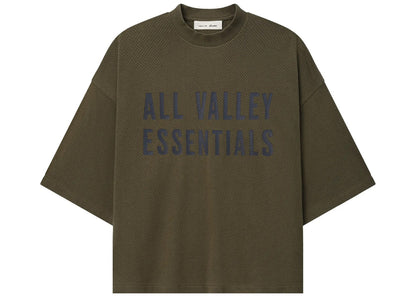 Fear of God Essentials Sport Mesh Merch Tee Boxy Fit Moss Green