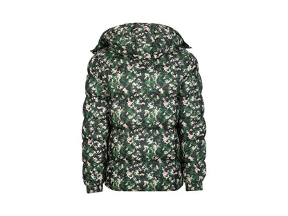 19v69 Italia Puffer Jacket Digital Camo Teddy Green