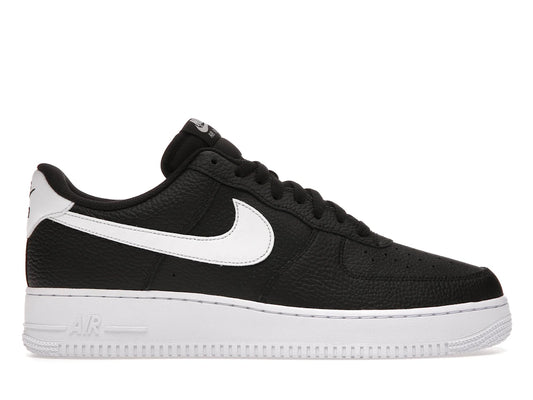 Nike Air Force 1 Low '07 Black White Pebbled Leather
