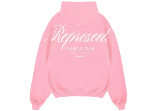 Represent Owners Club Script Hoodie Pink