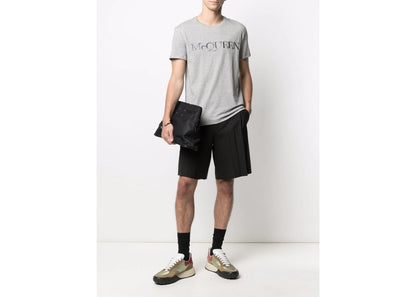 Alexander McQueen Embroidered Logo T-shirt Grey