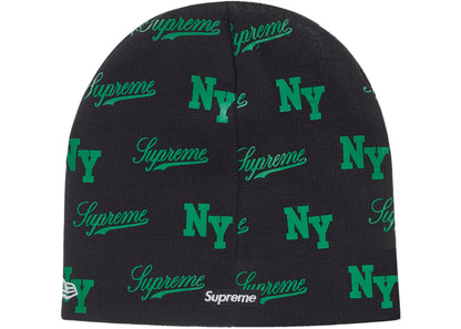 Supreme New Era Monogram Beanie Black