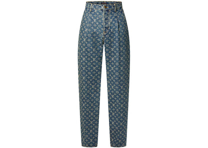 Louis Vuitton Monogram Denim Tailored Pants Indigo Blue