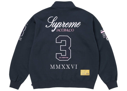 Supreme La Martina Jacob & Co Zip Up Sweatshirt Navy Blue