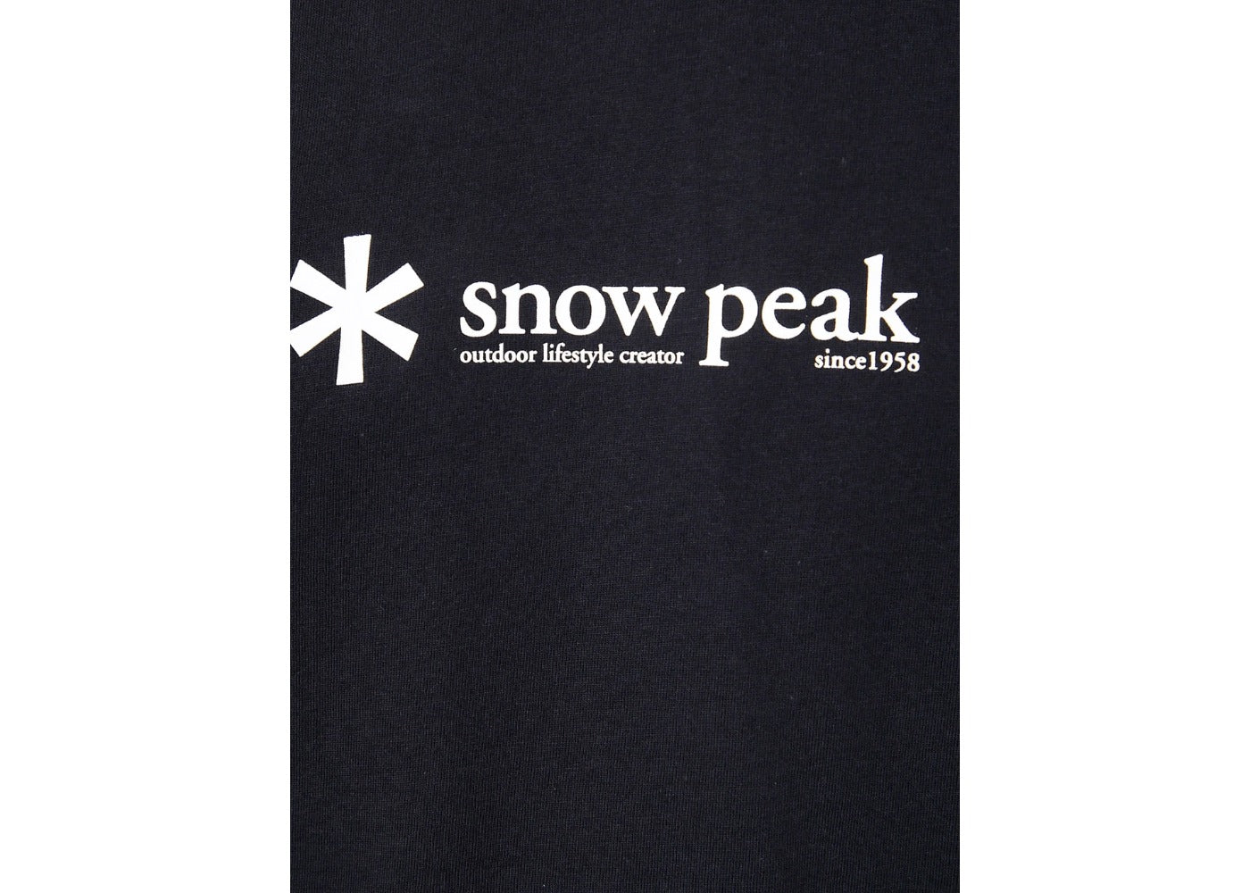 Snow Peak Logo Print T-shirt Black