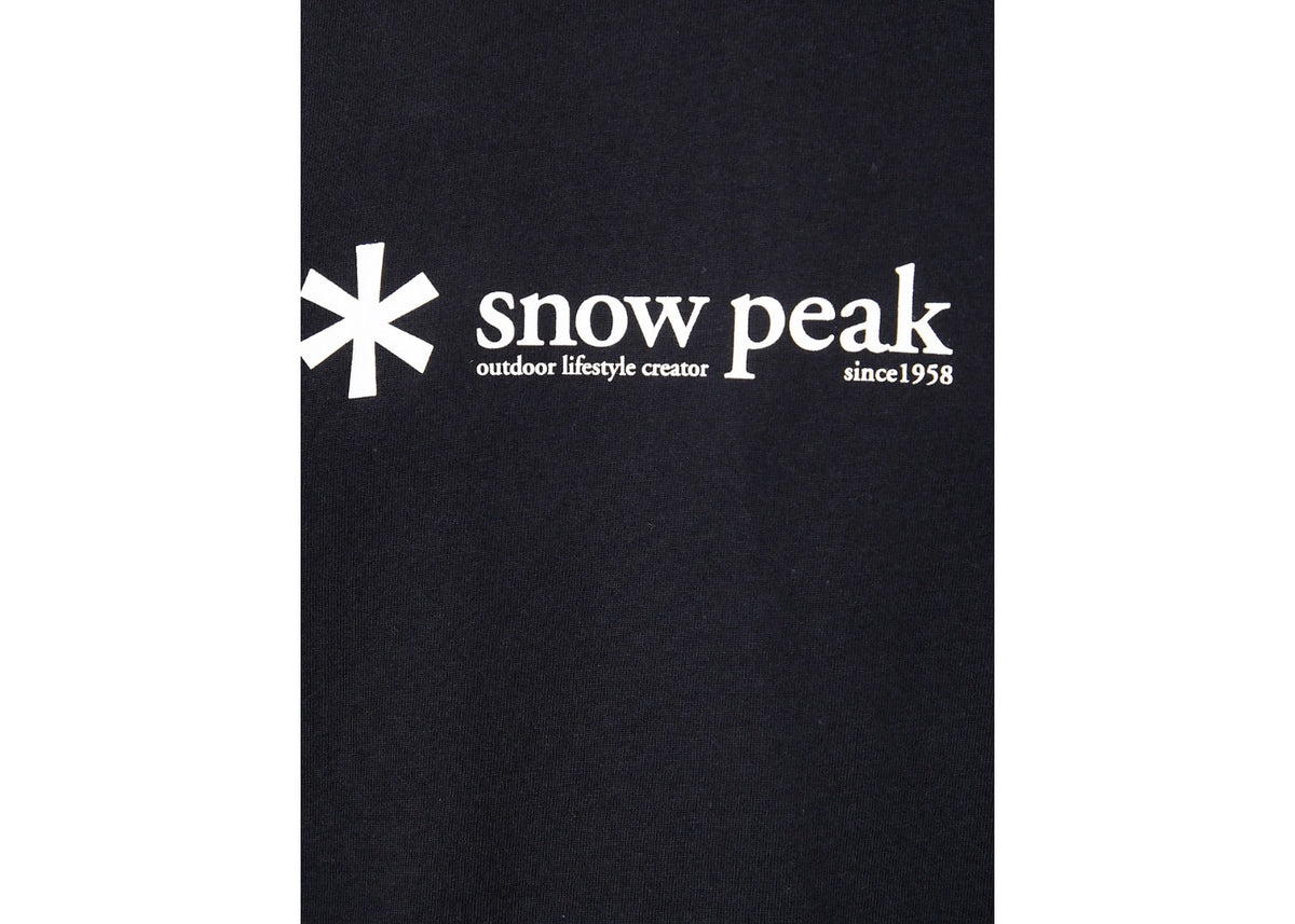 Snow Peak Logo Print T-shirt Black