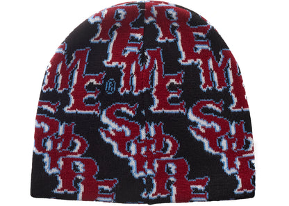 Supreme Slanted Gothic Outline Beanie Black