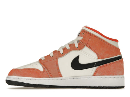 Jordan 1 Mid SE Orange Suede (GS)