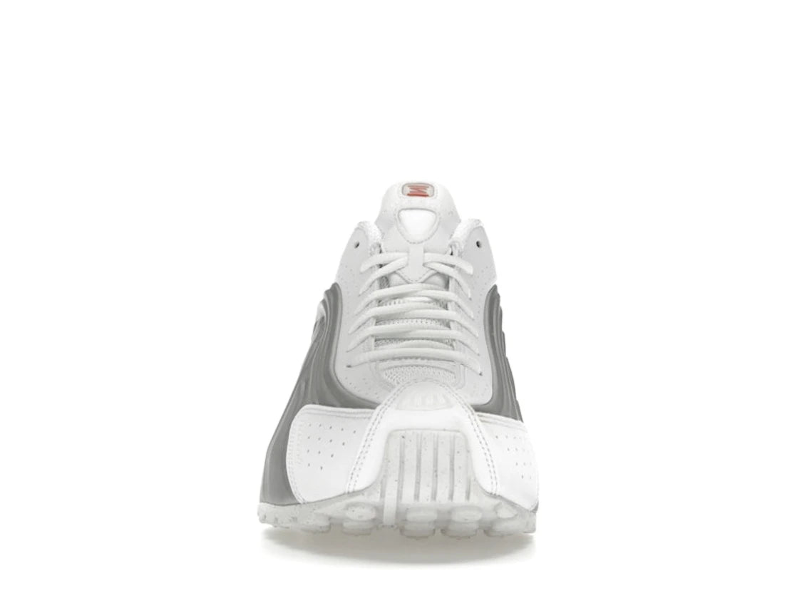 Nike Shox R4 White Bright Crimson Metallic Silver