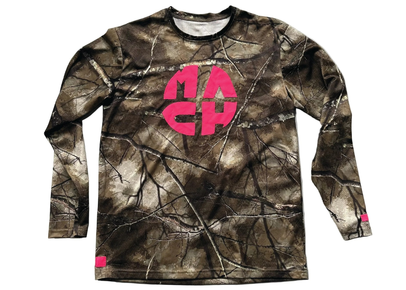 Mach Designs Real Tree Camo Iconic Pink Logo Long Sleeve Green
