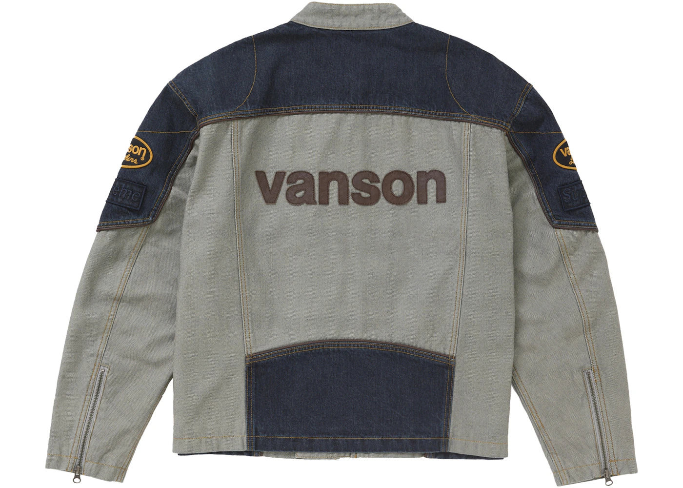 Supreme Vanson Leathers Cordura Cotton Jacket Denim