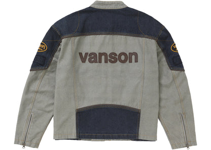 Supreme Vanson Leathers Cordura Cotton Jacket Denim