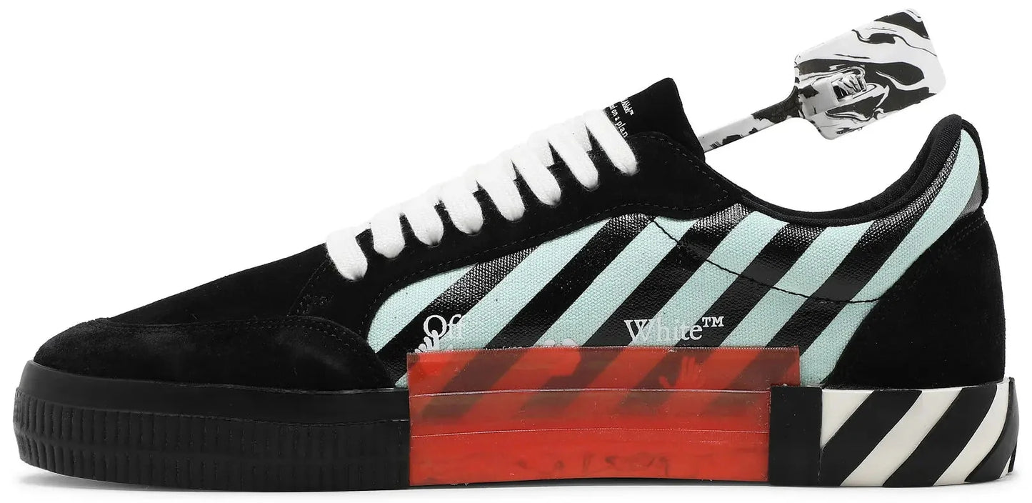 Off White Vulcanized Vulc Low Top Black Blue Striped Arrow (SS21)