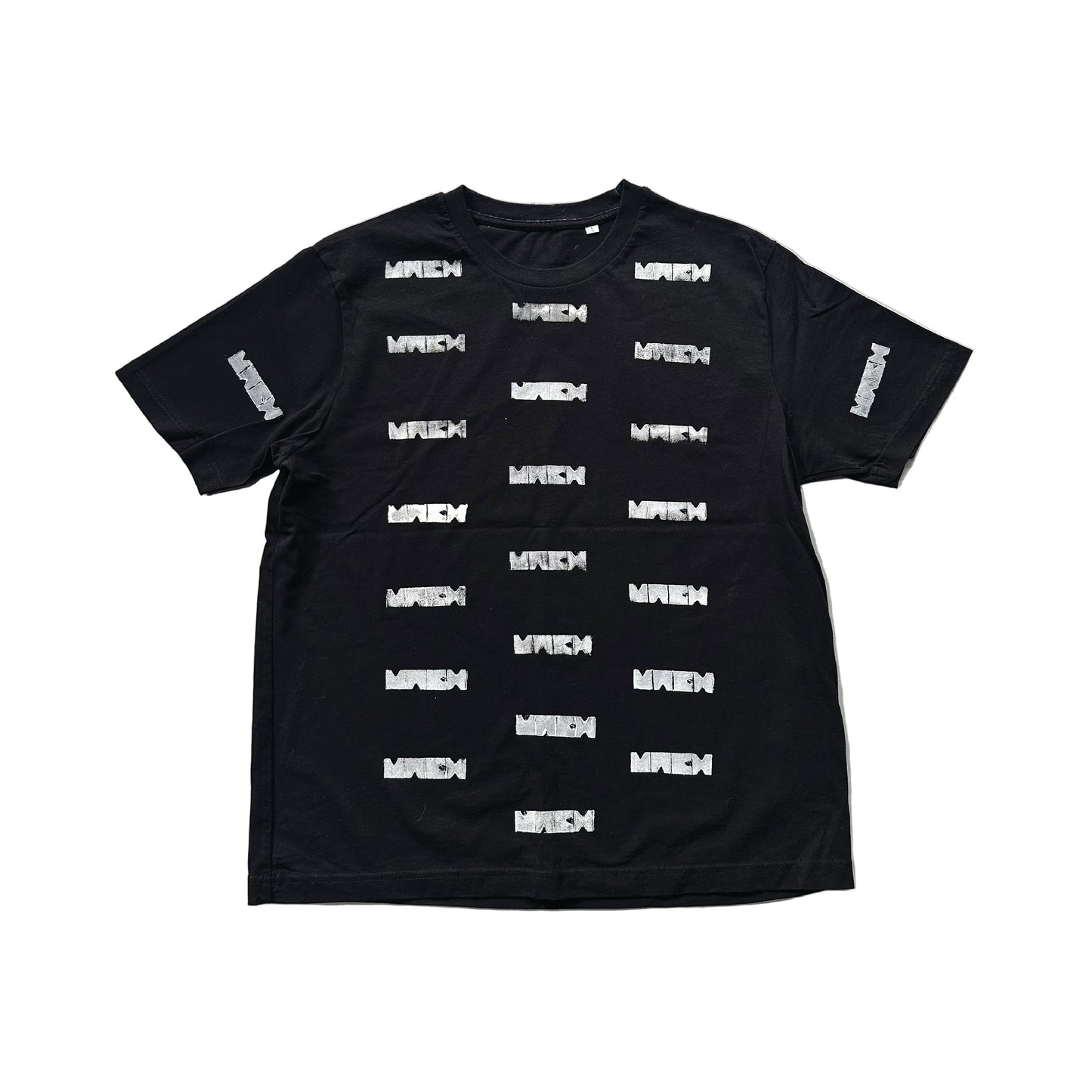 Mach Designs White All Over Print Classic Logo Tshirt Black