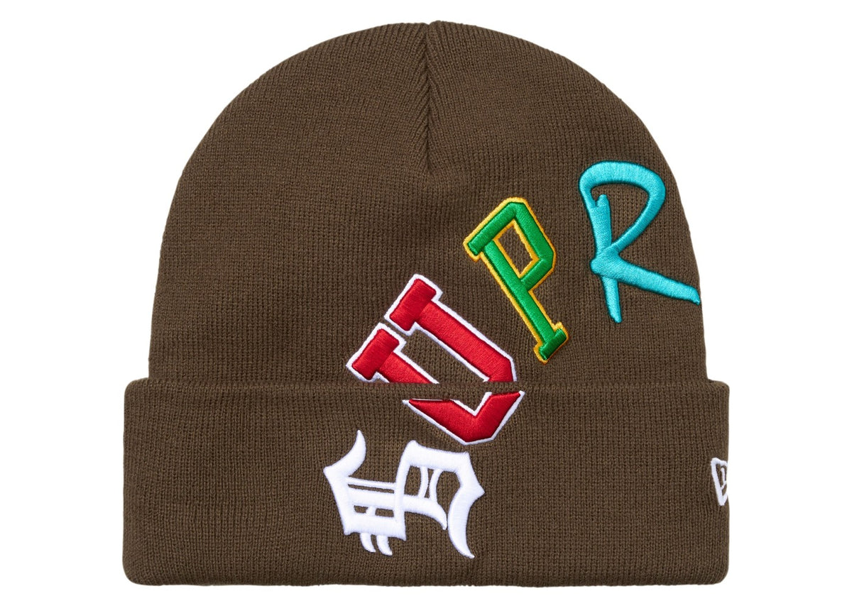 Supreme New Era Arc Beanie Brown
