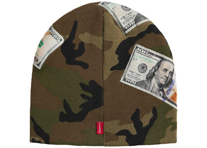Supreme Money Beanie Woodland Camo Green
