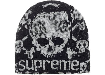Supreme Vanson Leathers Skull Beanie Black