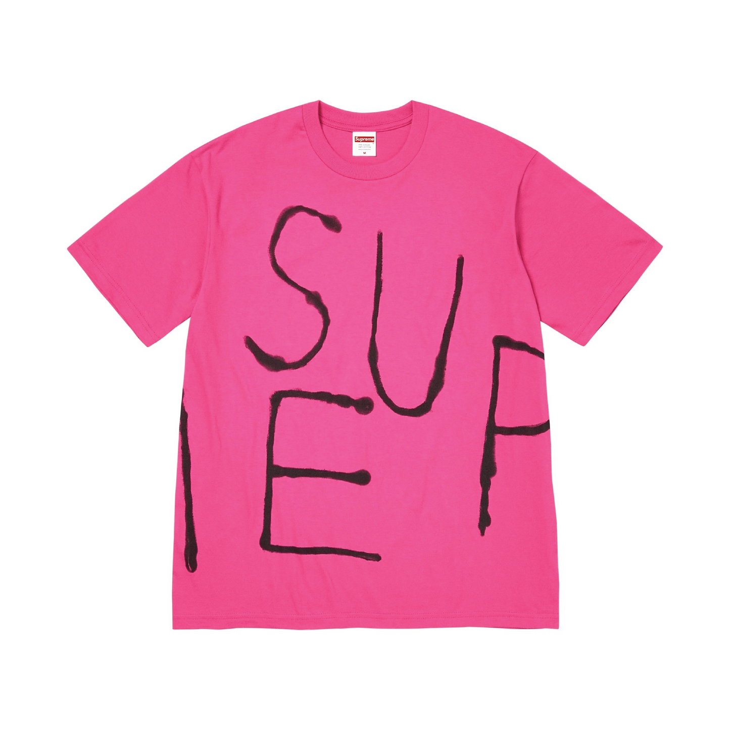 Supreme Painted Tee Pink Fuchsia
