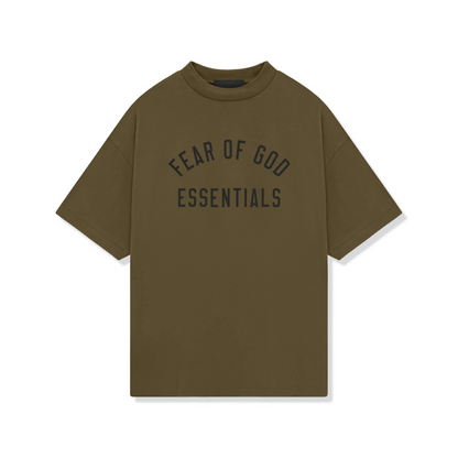 Fear of God Essentials Jersey Crewneck Olive T-Shirt