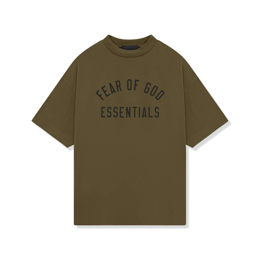 Fear of God Essentials Jersey Crewneck Olive T-Shirt