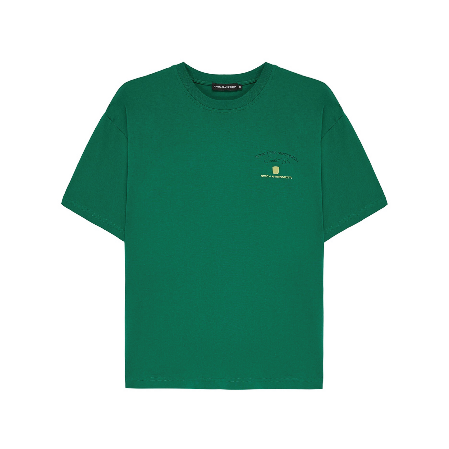 Soon To Be Announced Relax Mold Green Crew Neck Printed T-shirt