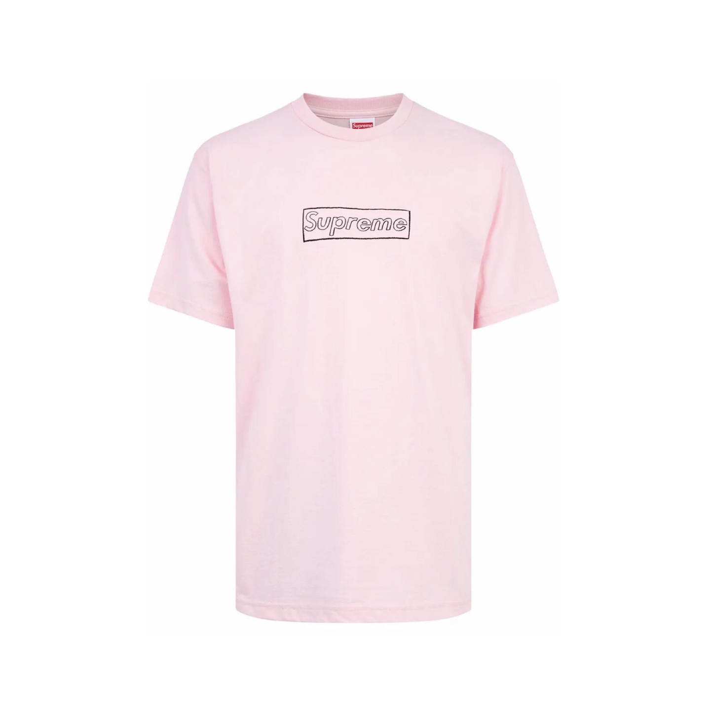 Supreme KAWS Chalk Logo Pink T-shirt