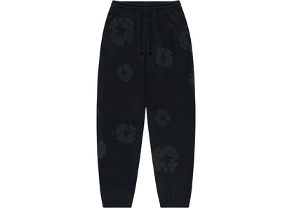 Denim Tears Cotton Wreath Sweatpants Black Monochrome