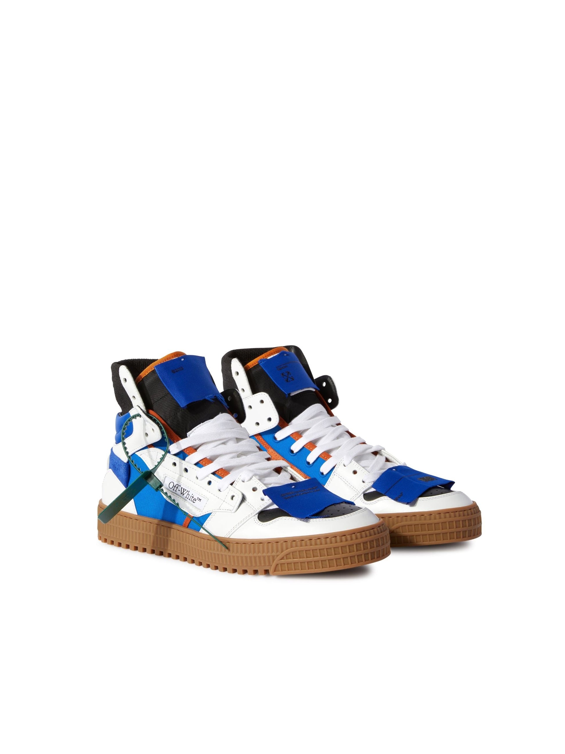 Off White 3.0 Off Court Calf Leather Blue Fluo White