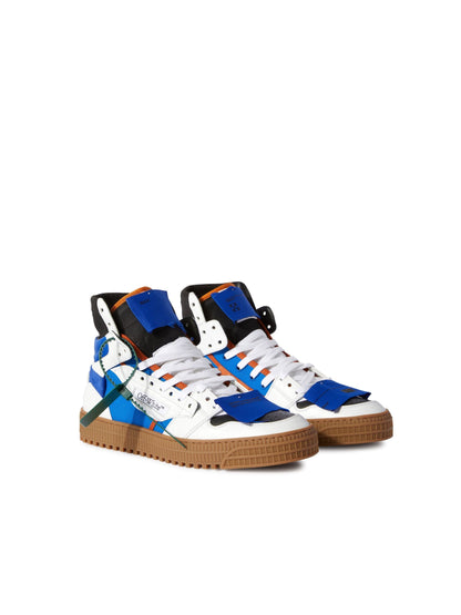 Off White 3.0 Off Court Calf Leather Blue Fluo White