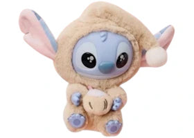 Miniso Top Toy Disney Stitch Eating Something Before Sleep Pure Coconut Juice Plush Keychain