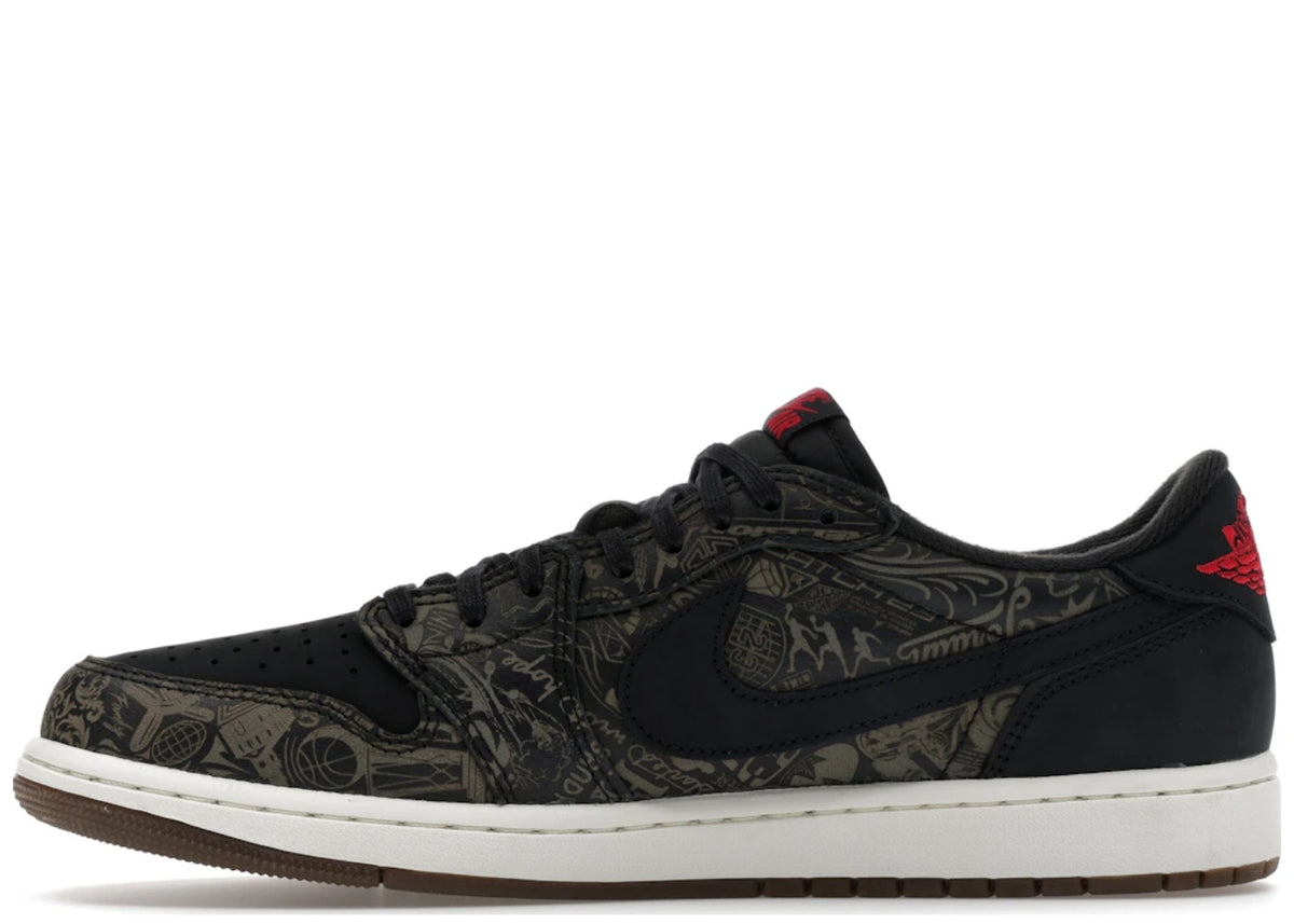 Jordan 1 Retro Low OG Laser Black University Red