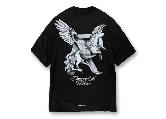 Represent Elegance In Motion T-Shirt Jet Black