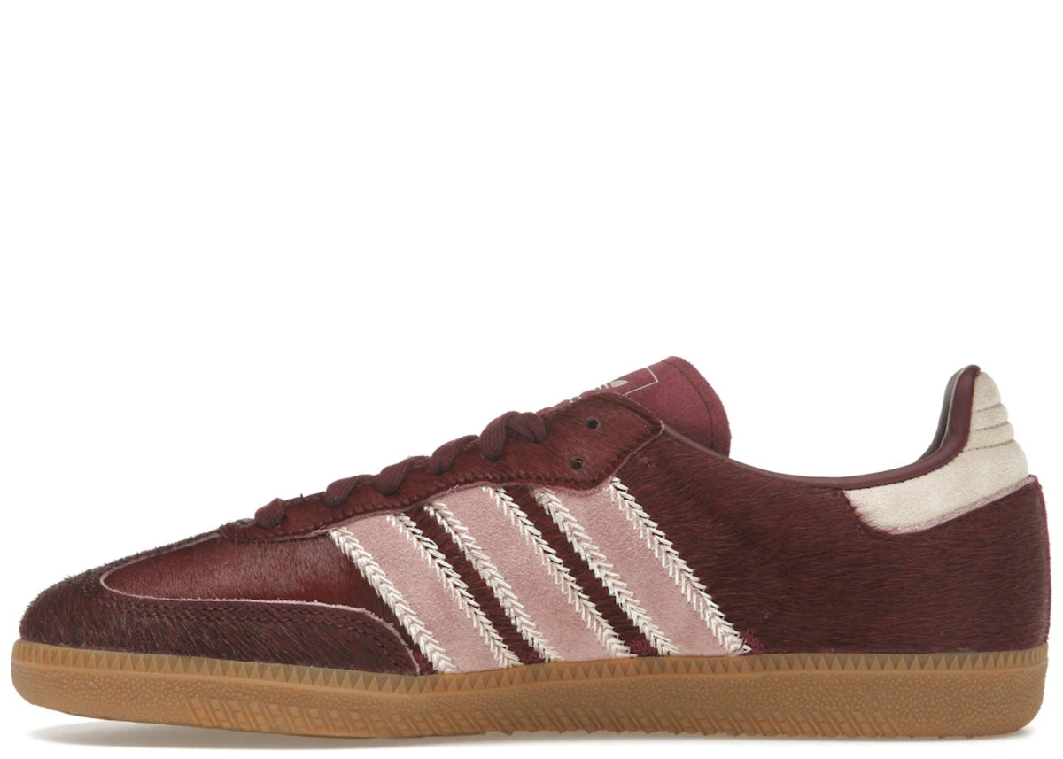 adidas Samba OG Maroon Sand Strata Pony (Women's)