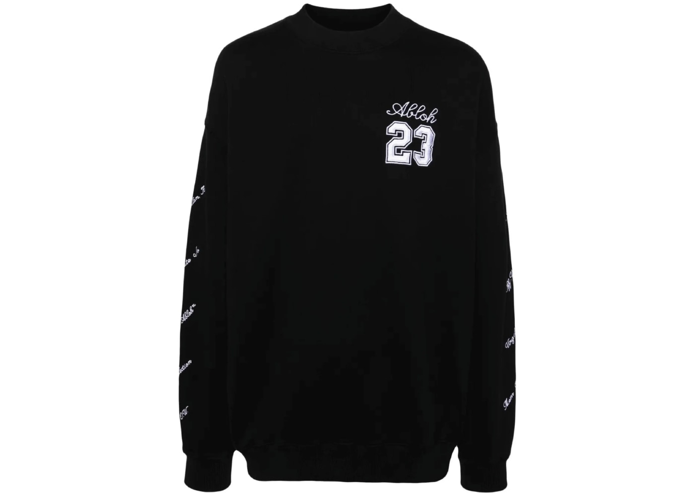 Off White 23 Abloh Logo Skate Sweatshirt Black