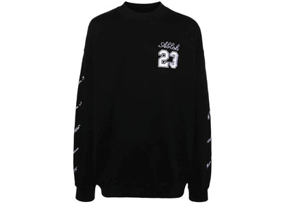 Off White 23 Abloh Logo Skate Sweatshirt Black