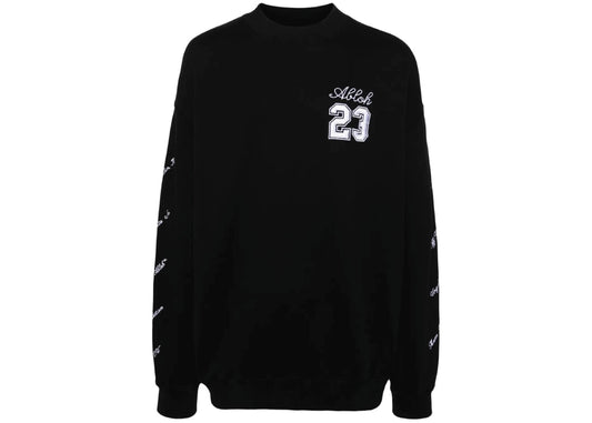 Off White 23 Abloh Logo Skate Sweatshirt Black