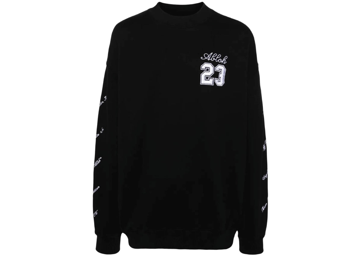 Off White 23 Abloh Logo Skate Sweatshirt Black