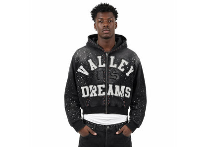 Vale Forever Classico Zip Up Hoodie Black