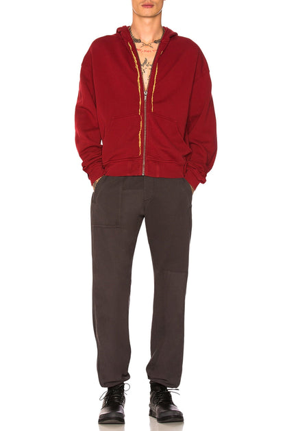 Haider Ackermann Zip Up Hoodie Red