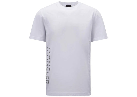 Moncler Vertical Side Split Logo T-shirt White