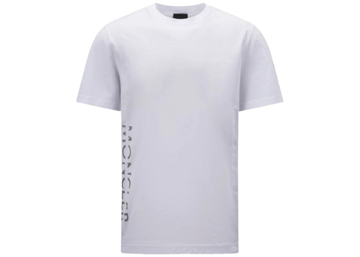 Moncler Vertical Side Split Logo T-shirt White