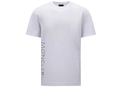 Moncler Vertical Side Split Logo T-shirt White